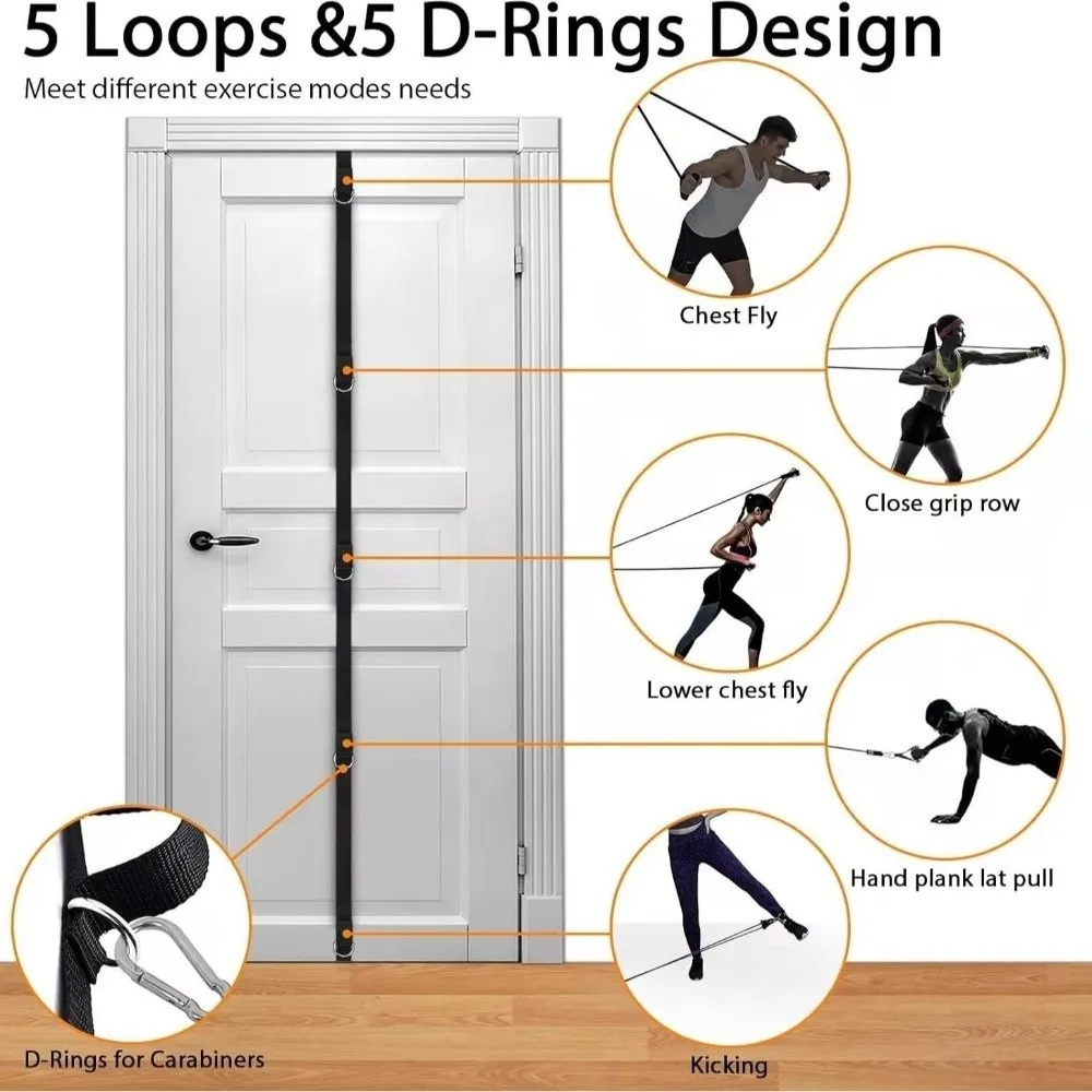 Home Fitness Door Anchor Strap Without Punching Multifunctional Buckle Belt Exercise Equipment Resistance Bands Exercises