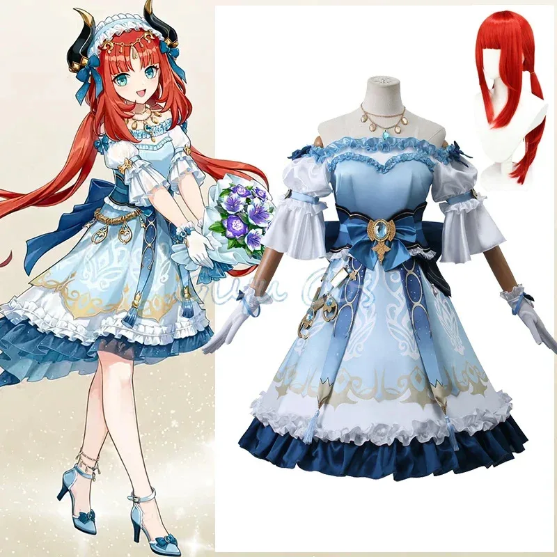 

Nilou Cosplay Costume Genshin Impact Carnival Uniform Wig Anime Halloween Costumes Women Game