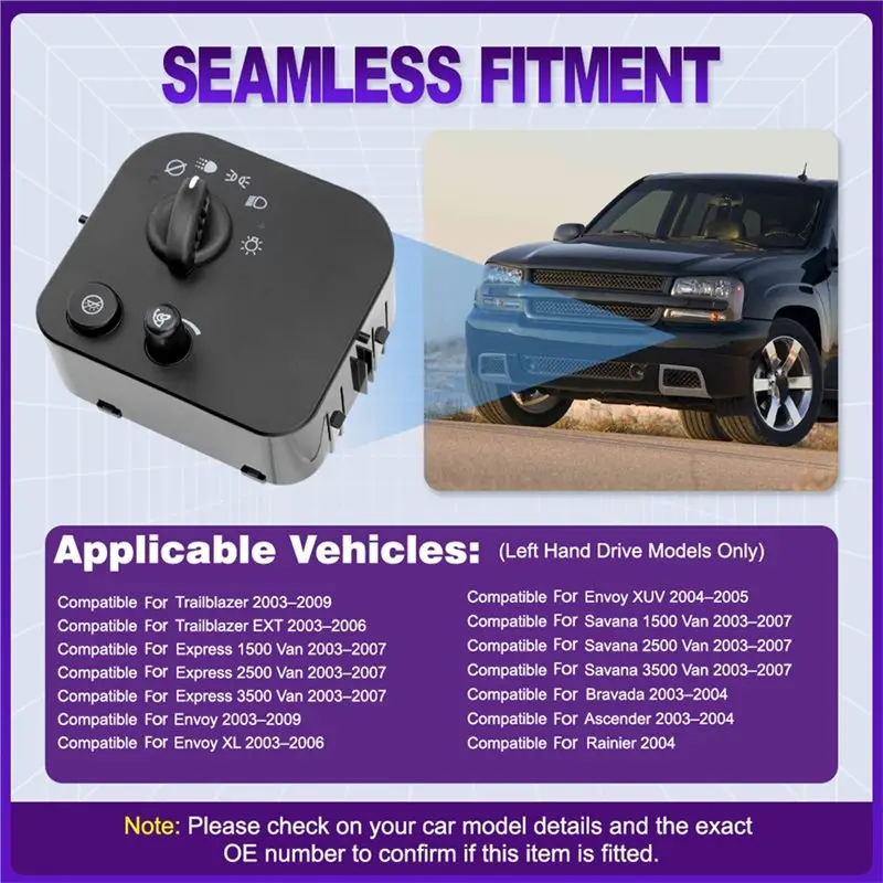 Headlight Switch Suitable For GMC Tahoe-B61B