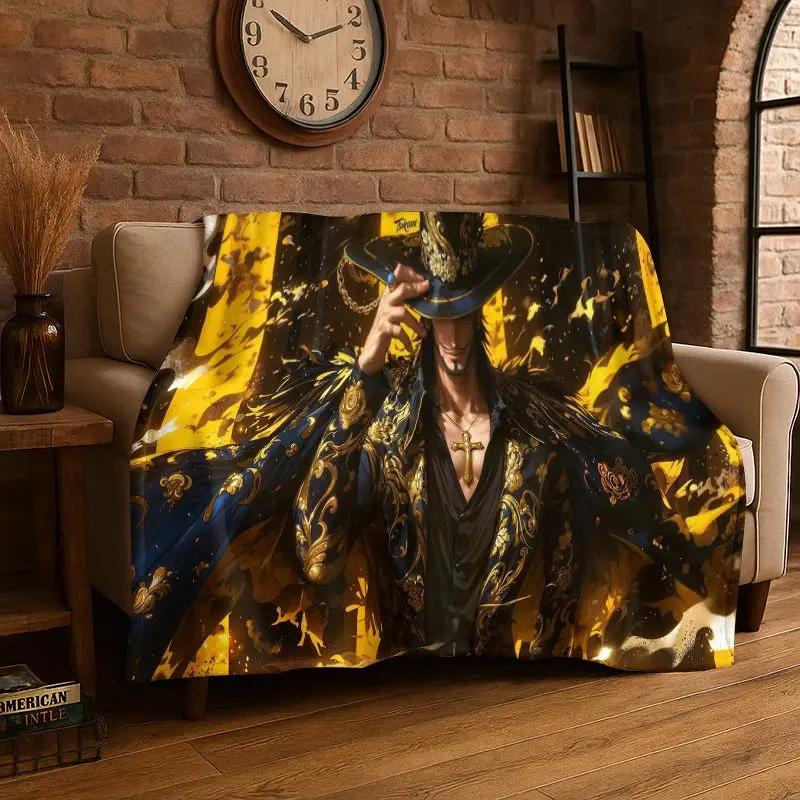 Classic Anime One P-Piece Cartoon Zoro Soft Flannel Throw Blanket,Cozy Blanket for Bed,Couch,Sofa,Bedroom,Living Room,Travel