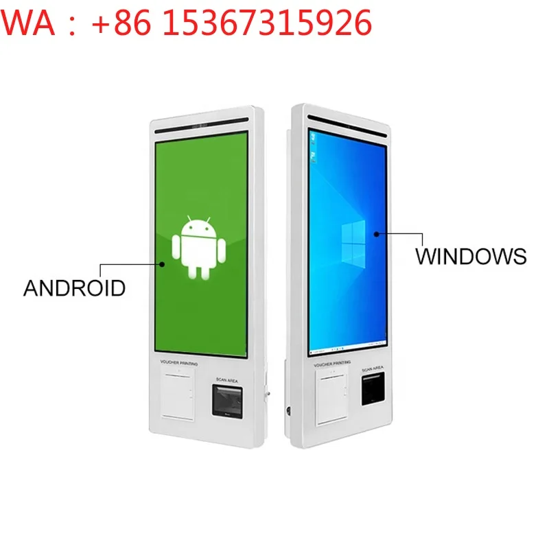 All In One Touch Screen Self Service Payment Kiosk Totem Terminal for Retail Commercial Checkout