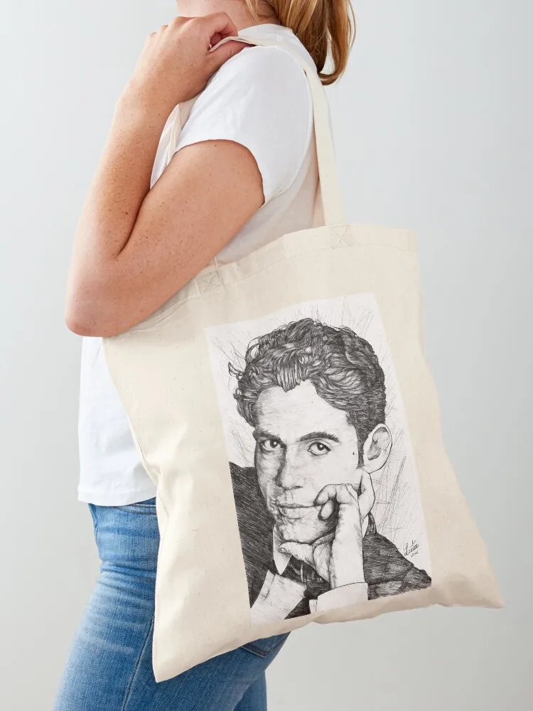 

FEDERICO GARCIA LORCA pencil portrait .1 Tote Bag Women's bags cute tote bag hand bag Women's shopper