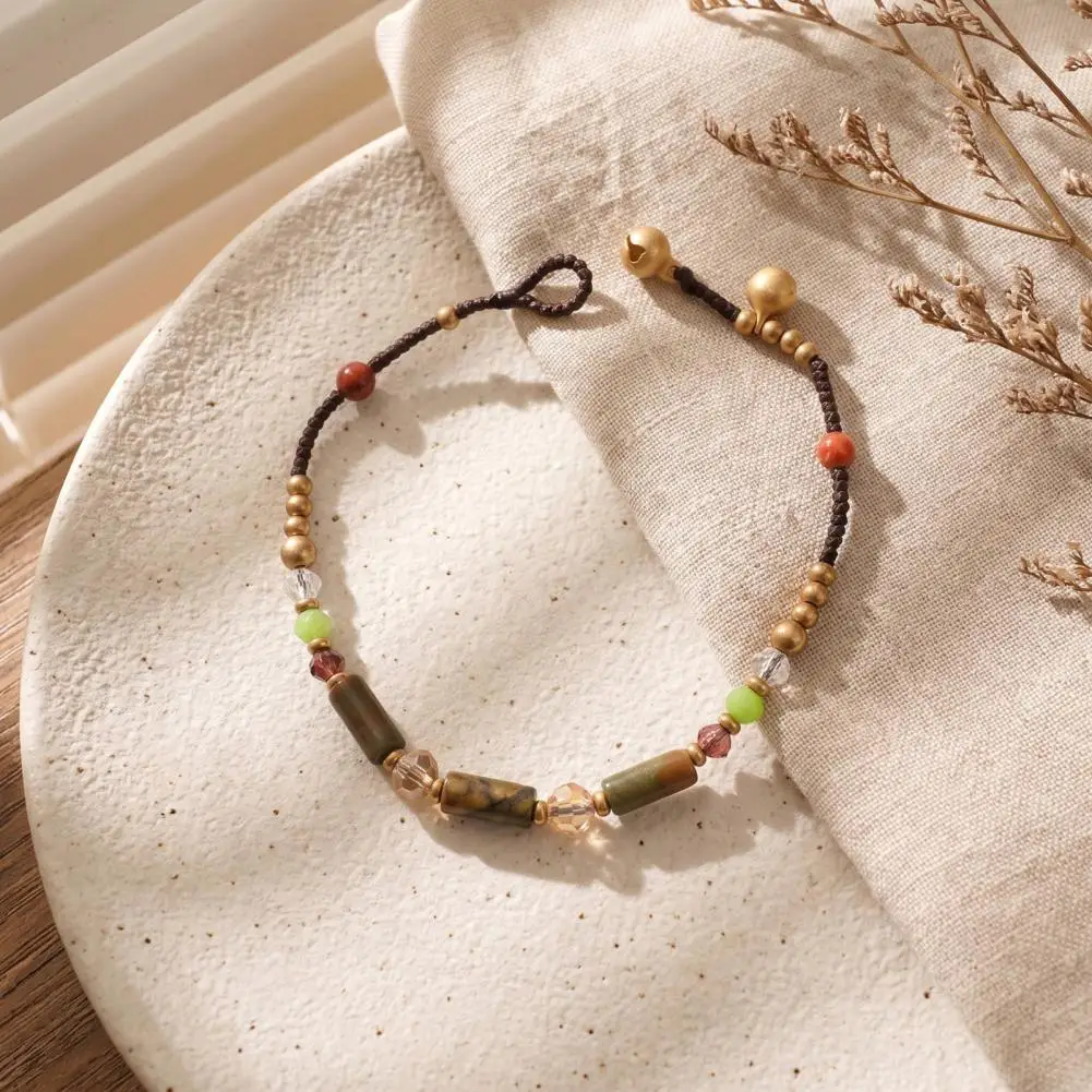 Women Handmade Ethnic Bohemian Bracelet Bamboo Bead Stackable Bangle Boho Summer Tropical Beach Vintage Accessories