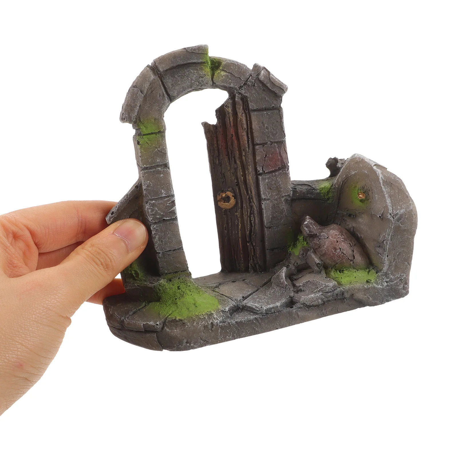 

Realistic Aquarium Door Resin Building Ornament Lifelike Fish Tank Decor Home Decoration Aquarium Ornament Decor