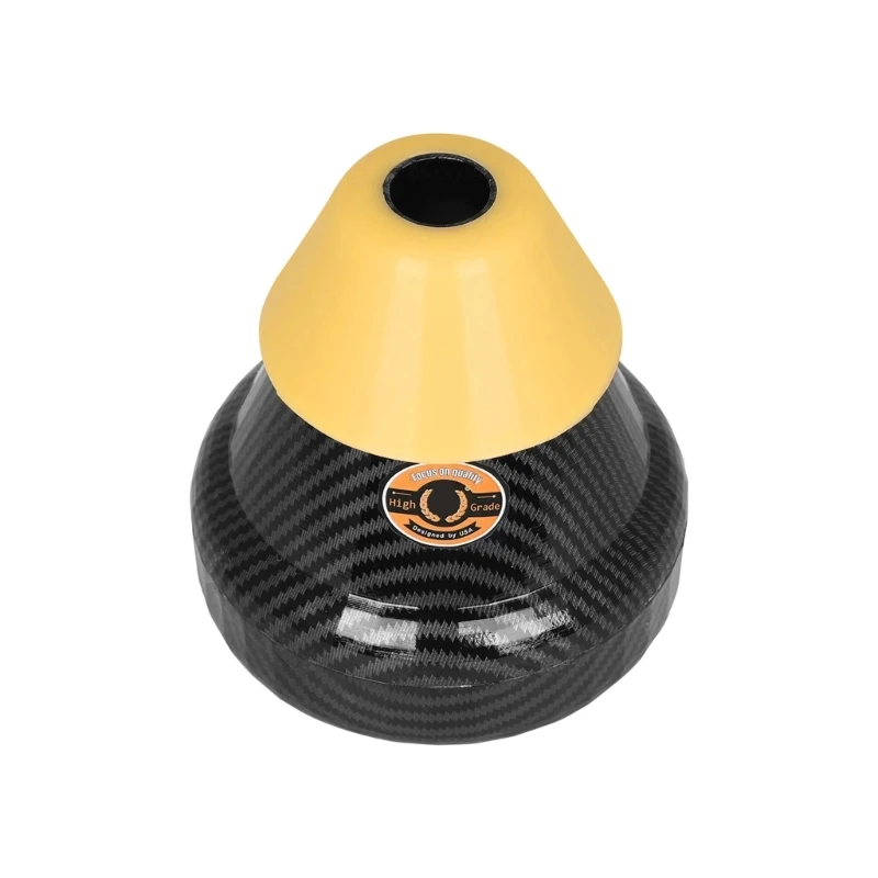 French Horn Practice Accessory for Quiet Indoor Rehearsal, Tool-Free Standard Horn Insert, Carbon Texture Body, Black, for 69HD
