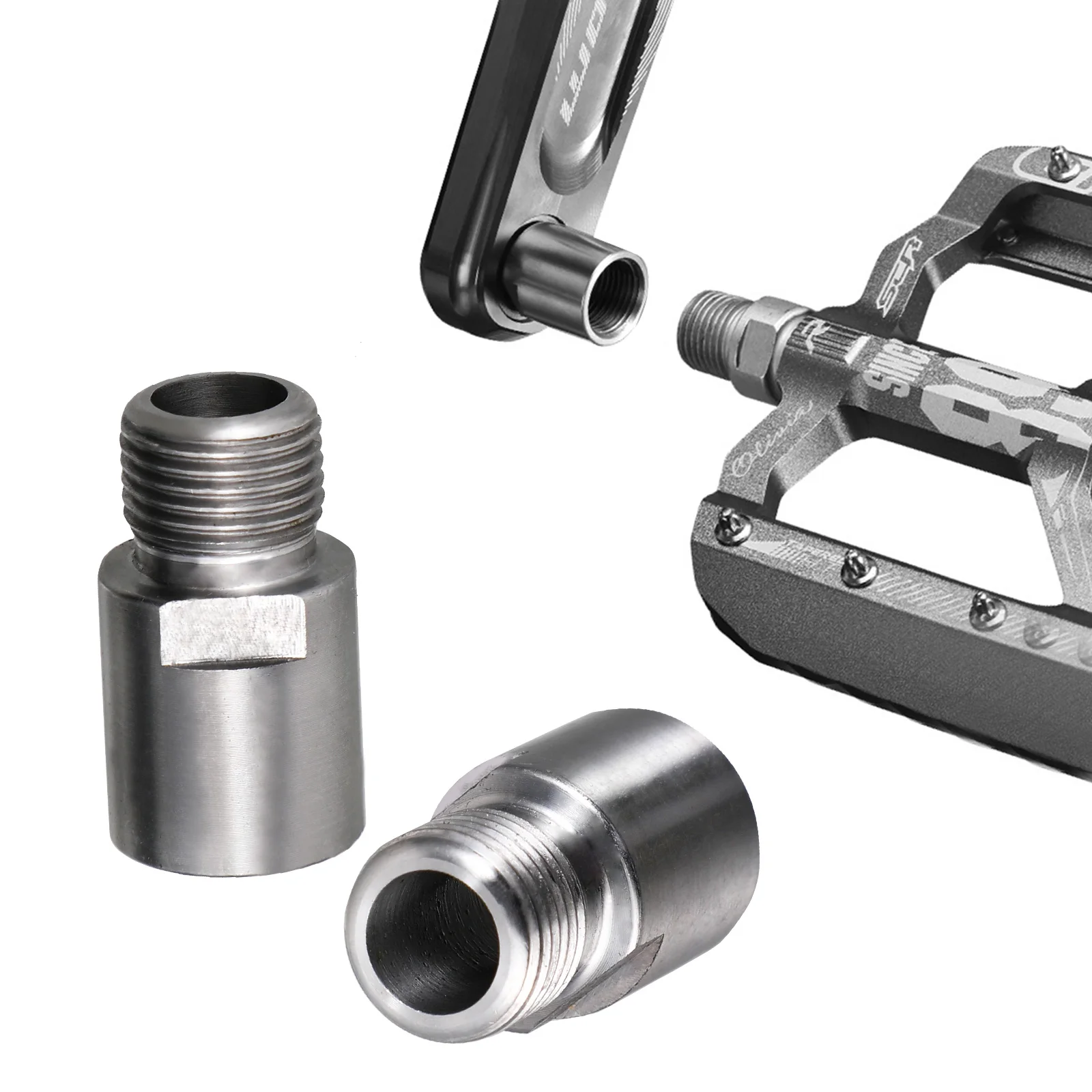 

Pedal Extender For Mountain Road Folding Bike Aluminum Spacer Adapter Cleat Shoe Friction Protector Crank Thread Repair