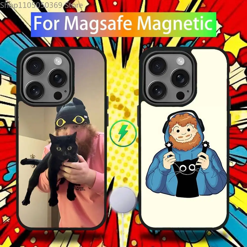 

Kitty and C-Caseoh Phone Case For iPhone 17,16,15,14,13,12,11,Pro,Max,Plus,Mini,SE4,E Magnetic Magsafe Wireless Charging