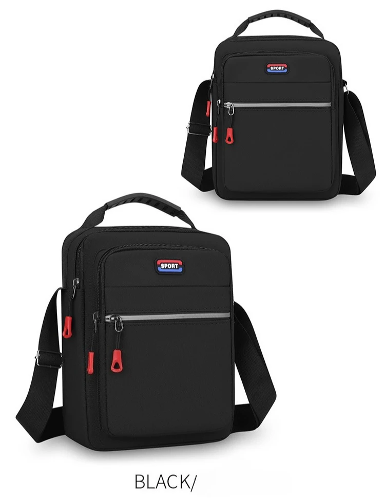 Neue Herren-Umhängetasche, schlichte Schultertasche, lässige, geräumige Tasche für den täglichen Gebrauch, atmungsaktive Reisetasche für Herren. – Detail 20