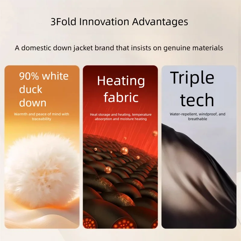 Unisex Fashion Thick Down Jacket White Duck Down Warm Loose Outerwear High Quality Men/Women Winter Leisure Puffer Coat