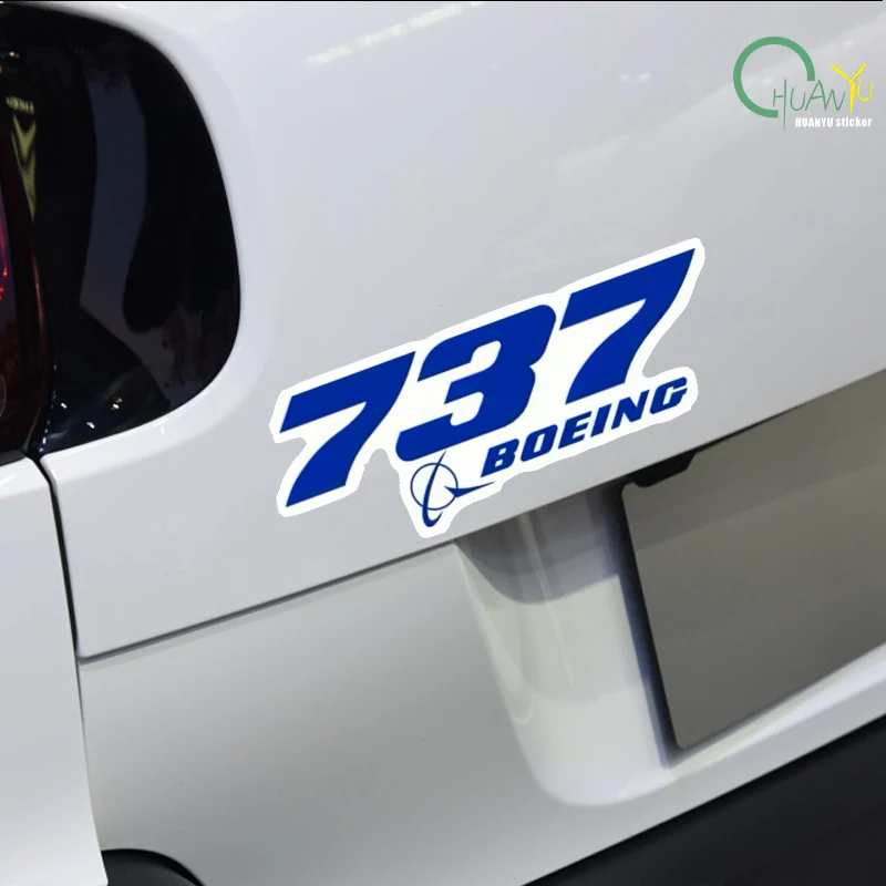 Personality and creativity: 737 logo stickers, logo reflective car stickers, electric motorcycle rear window decoration stickers