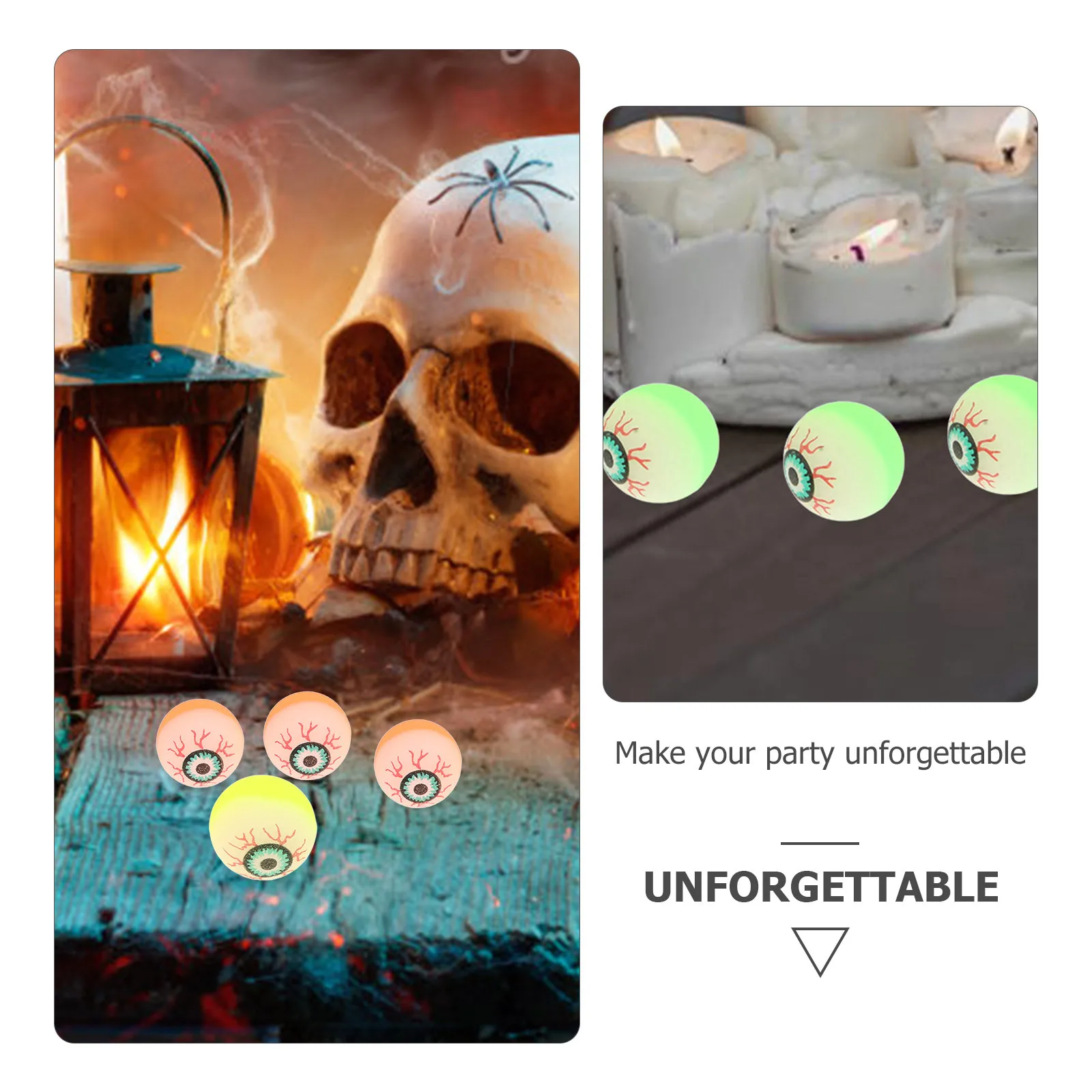 40 قطعة مقل العيون نطاط مخيف لحفلة الهالوين لوازم الديكور كذاب الكرة متنوعة كرات الهالوين الجدة الاطفال هدية