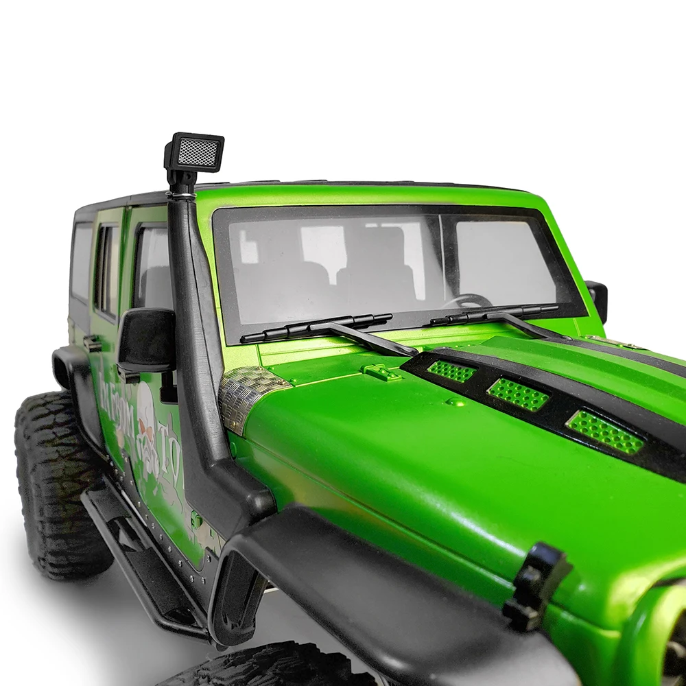 AXSPEED RC Crawler Black Rubber Safari Snorkel for 1/10 Axial SCX10 JEEP Wrangler D90 D110 Body Shell Decoration Parts