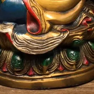 

9-дюймовая тибетская народная коллекционная статуэтка: старинная бронзовая фигурка синнабарного цвета, изображающая Лао-Цзы (таоистского предка), для храмов, домов и ритуалов по изгнанию зла.