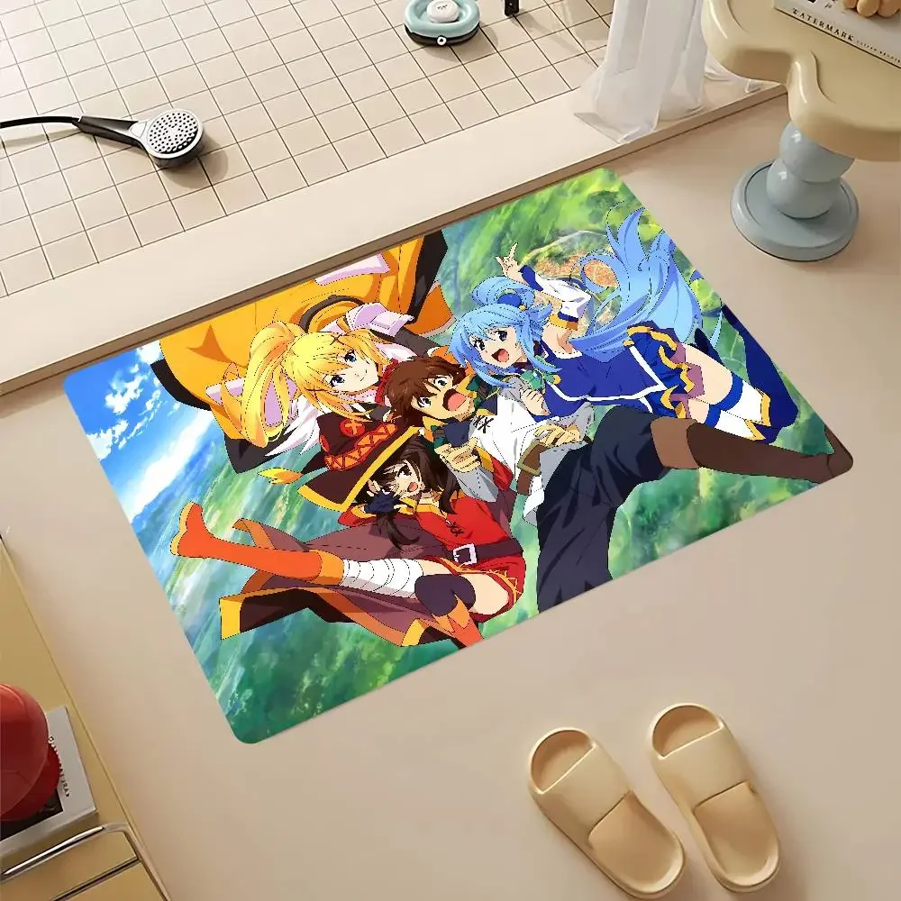 K-KonoSuba سجادة باب مدخل الشمال نمط غرفة نوم غرفة المعيشة ممسحة شرفة المنزل المضادة للانزلاق ديكور المنزل الحديث