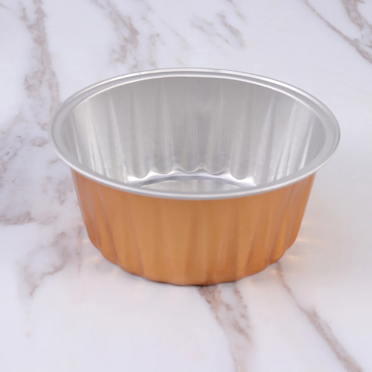 

10Pcs 125Ml Golden Cake Cups Premium Aluminum Foil Baking Cups Non Stick Muffin Liners for Desserts Brownies Holiday
