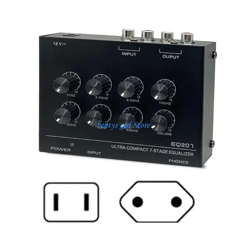 

C7AB Professional Phone Preamp EQ207with 7Band Preamplifier Separates Sound Adjuster for Clear and Balanced Sound Output