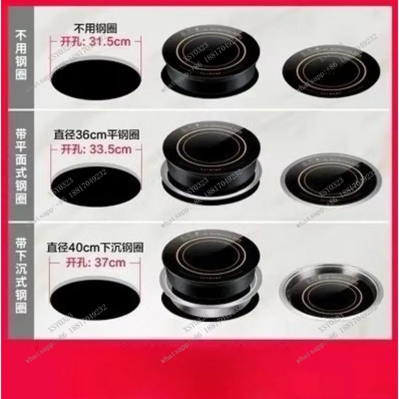 3000W Commercial round Induction Cooker Built-in Hot Pot Cooktop for Restaurant Use Energy Efficient Kitchen Appliance