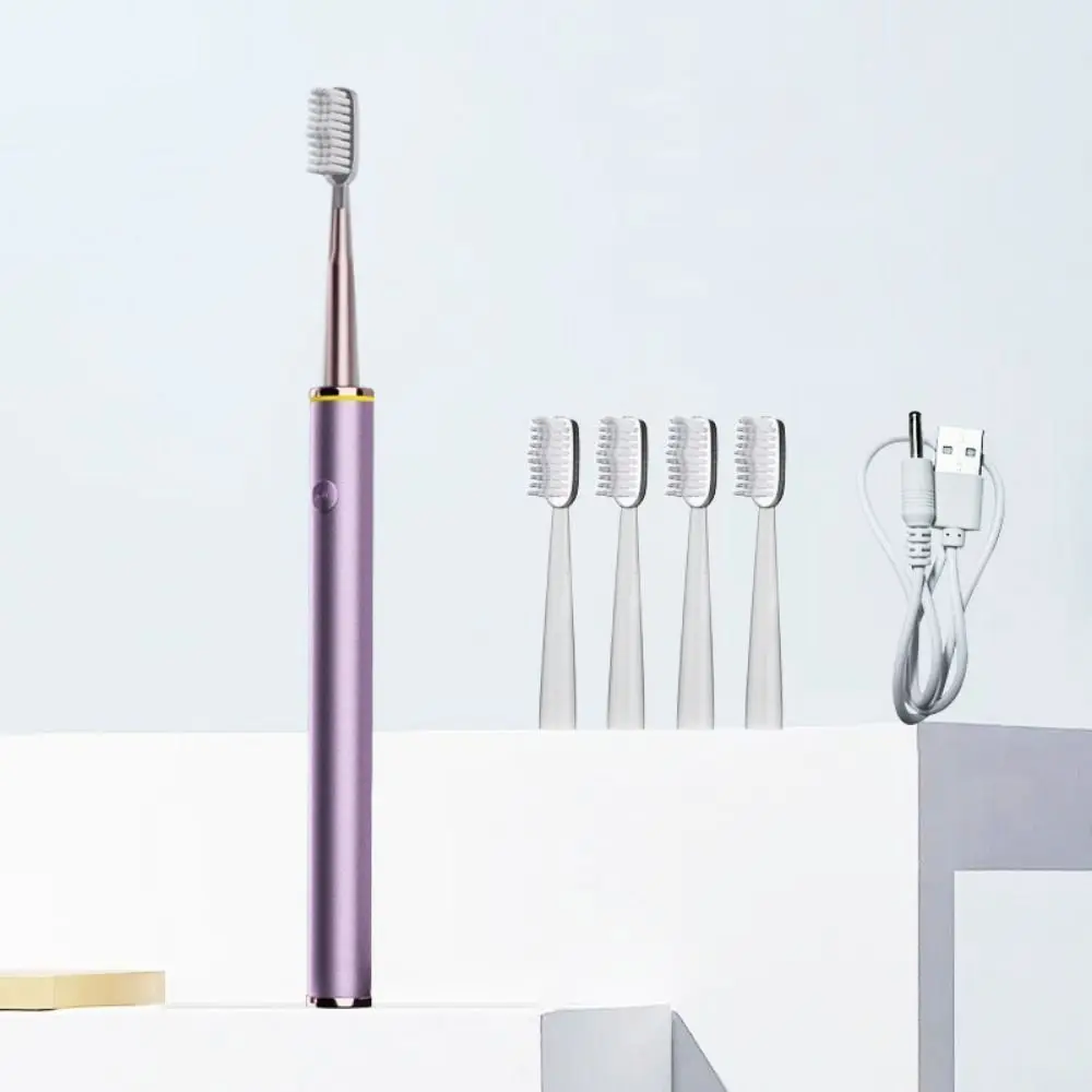 

Portable Sonic Electric Toothbrush Waterproof Soft Hair Teeth Cleaning Brush USB Rechargeable Ergonomic Handle Tooth Cleaner
