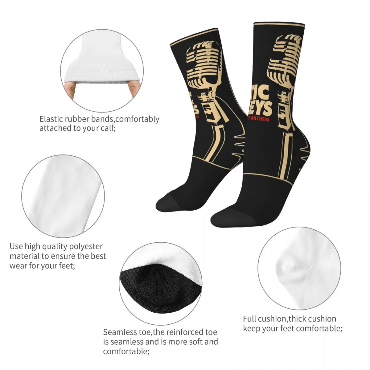 Fashion Men's Women's Arctic Monkeys Music Band Crew Socks Merch Soccer Socks Warm Wonderful Gifts