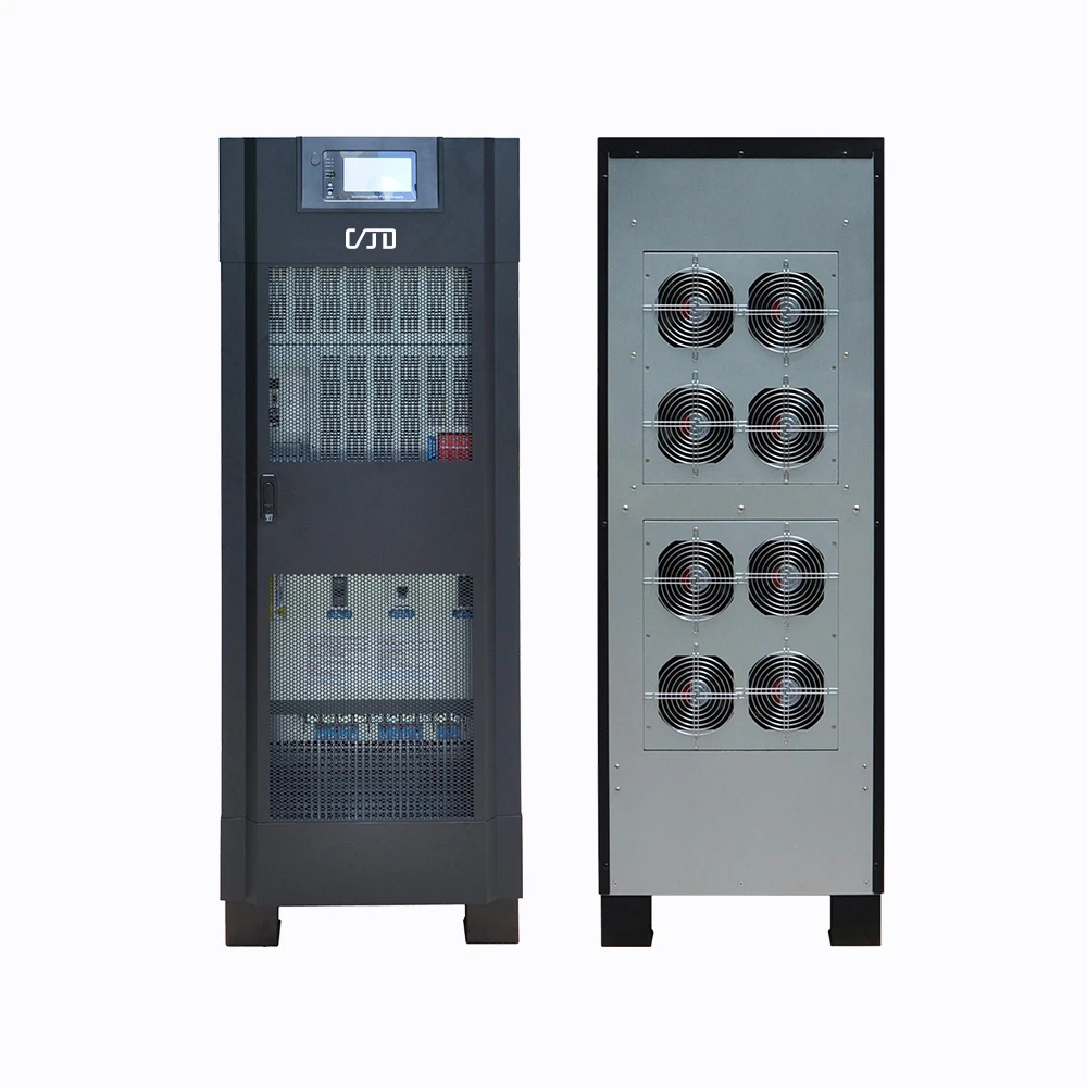 ออนไลน์ UPS ความถี่ต่ํา 10-300KVA แหล่งจ่ายไฟ 3 เฟสแบตเตอรี่ลิเธียมจอแสดงผล LCD 220/380v สําหรับคอมพิวเตอร์ระบบรักษาความปลอดภัย