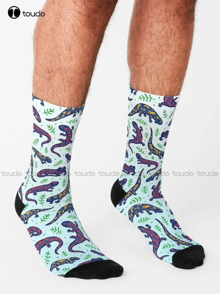 Fire Salamanders Socks Socks For Men Personalized Custom 360° Digital Print Gift Harajuku Unisex Adult Teen Youth Socks Colorful