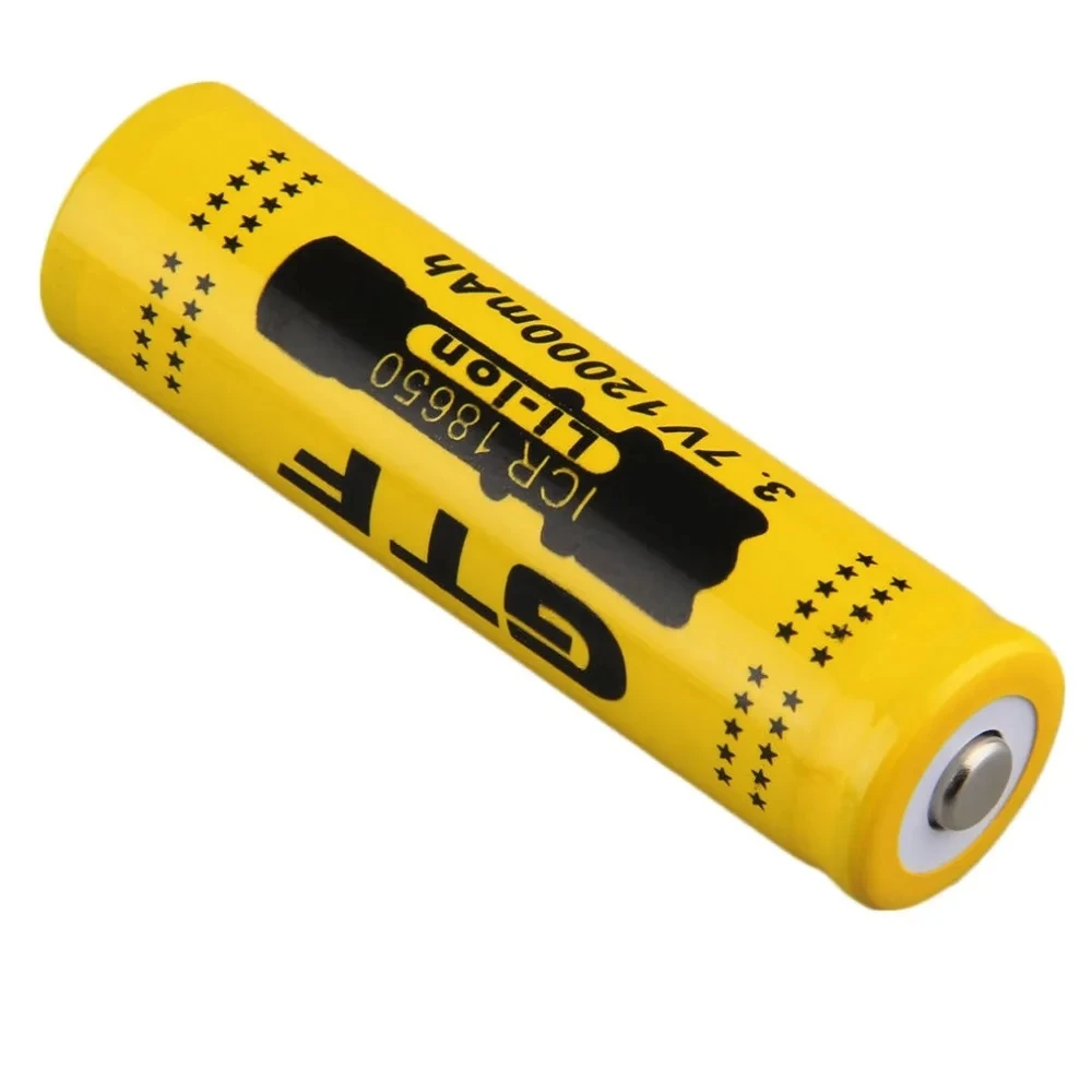 4ชิ้น/ล็อต3.7V GTF 18650 12000MAhแบบชาร์จไฟได้สำหรับไฟฉายLED