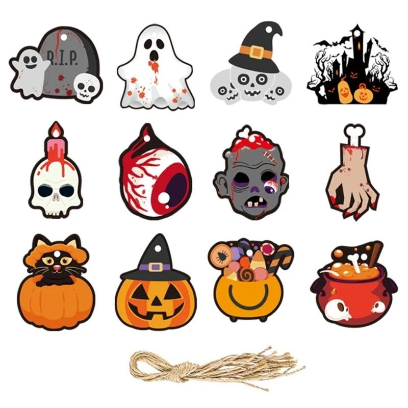 97QCゴーストリープルフラッグクラフト装飾ハロウィーンペンダントハロウィーンDIYペンダント