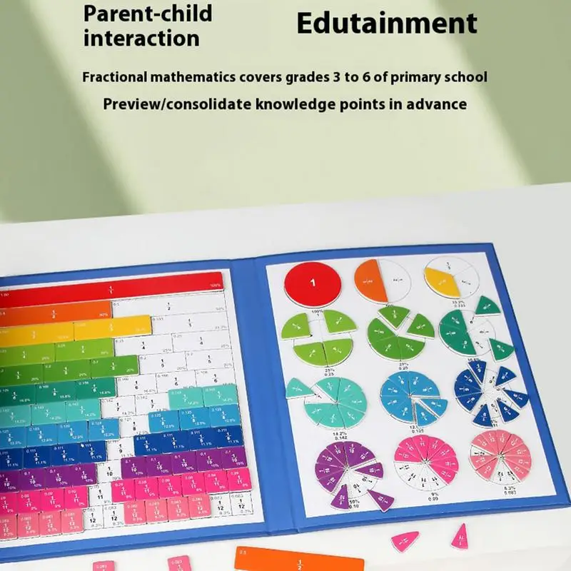 Magnetische Fractie Speelgoed Klaslokaal Wiskundige Manipulatieve Speelgoedfractie Leren Speelgoed Tellen & Wiskunde Speelgoed Set Boeiende Kleuterschool