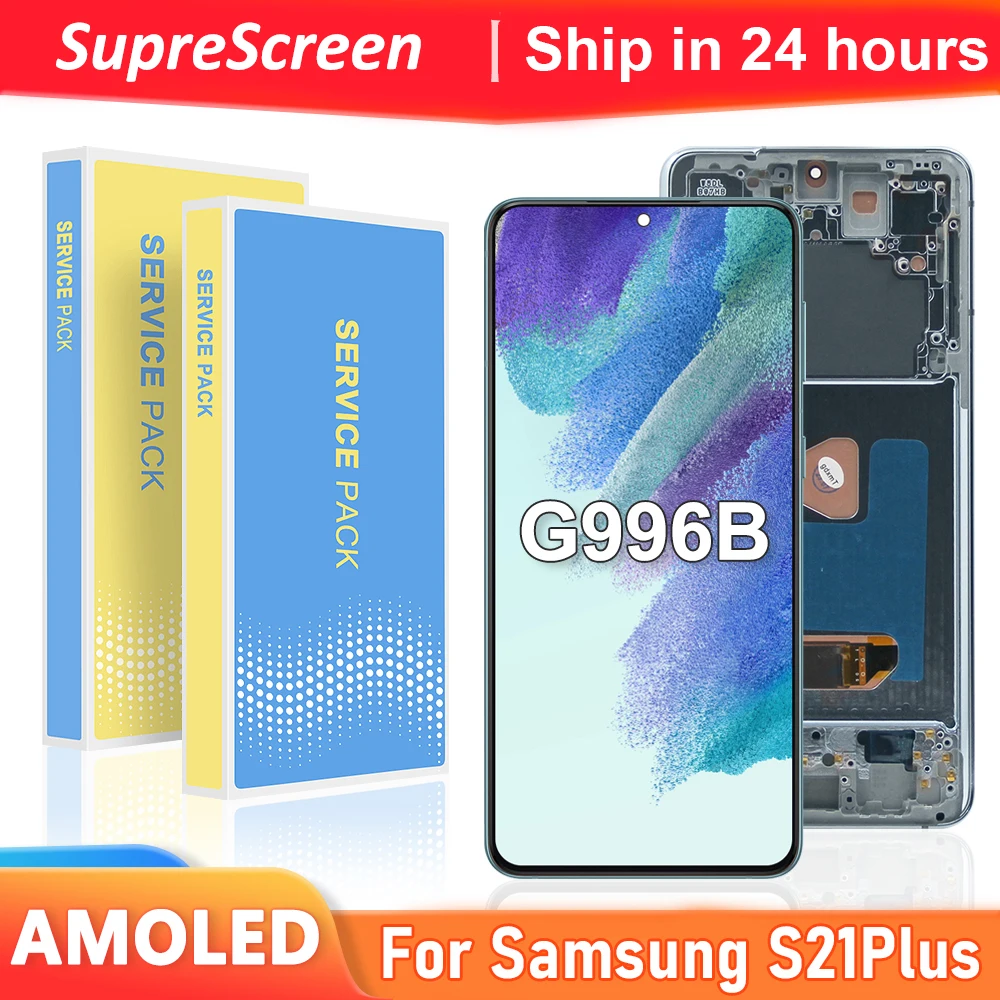 

Экран OLED S21+ для Samsung S21 Plus G996B SM-G996B/DS ЖК-дисплей с цифровым преобразователем сенсорного экрана в сборе S21 plus Замена экрана