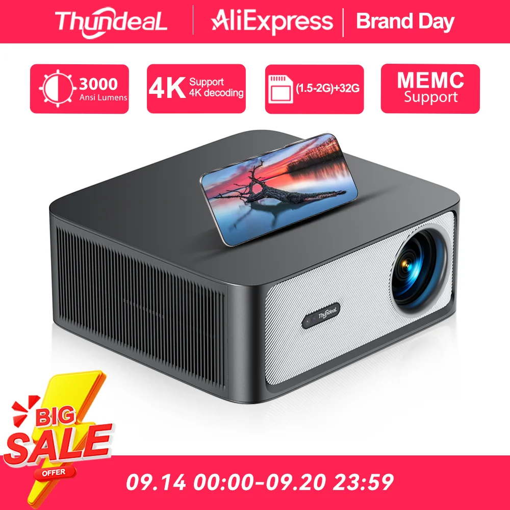 ThundeaL 1080P Projector WiFi Full HD TD98Pro Android TD98 Pro 2K 4K 3D Video Beam Projector 3000 Ansi LED Home Theater Cinema