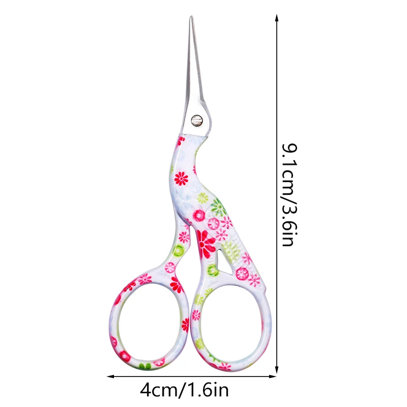 1Pcs Vintage Stainless Steel Crane Shape Scissors Cross-stitch Tailor\'s Scissors Home DIY for Fabric Sewing Accessories Tools