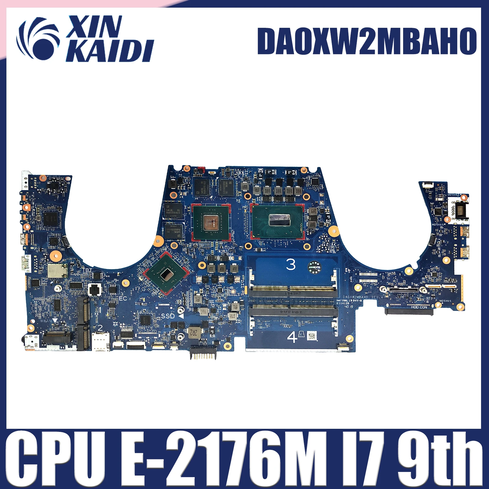 

DA0XW2MBAH0 Mainboard For HP ZBOOK 15 G5 Laptop Motherboard With CPU E-2176M I7 9th Gen Test OK