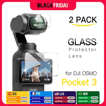 Tempered Glass for DJI OSMO Pocket 3 Accessories Lens Protector + Screen Protector Glass Anti-Scratch Film for DJI Pocket3