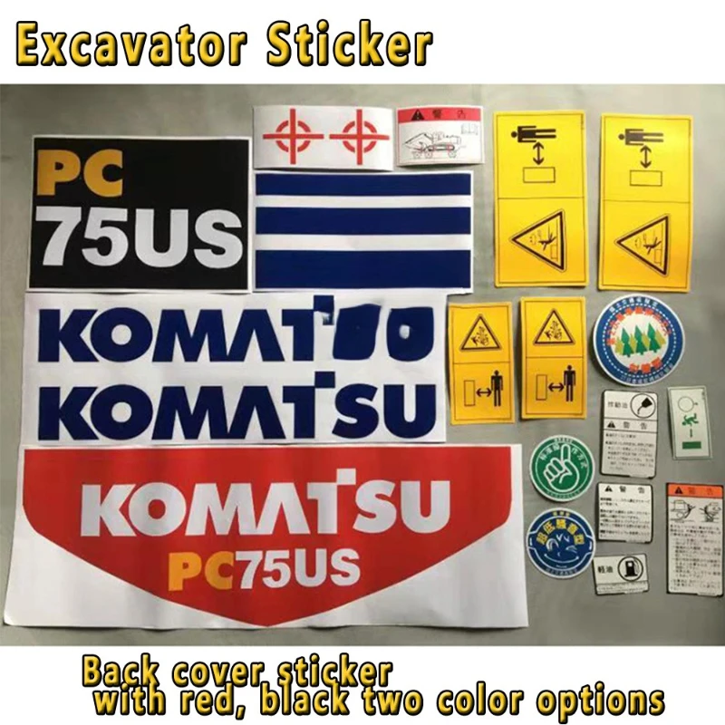 For Komatsu  Pc128 / 228 / 338 Us Excavator Accessories Sticker