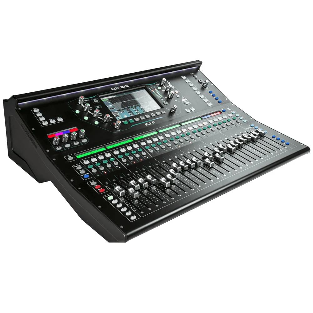 Allen & Heath SQ-6 48-channel Digital Mixer Console with 25 Faders, 6 Fader Layers, USB Interface, and Network Audio Support