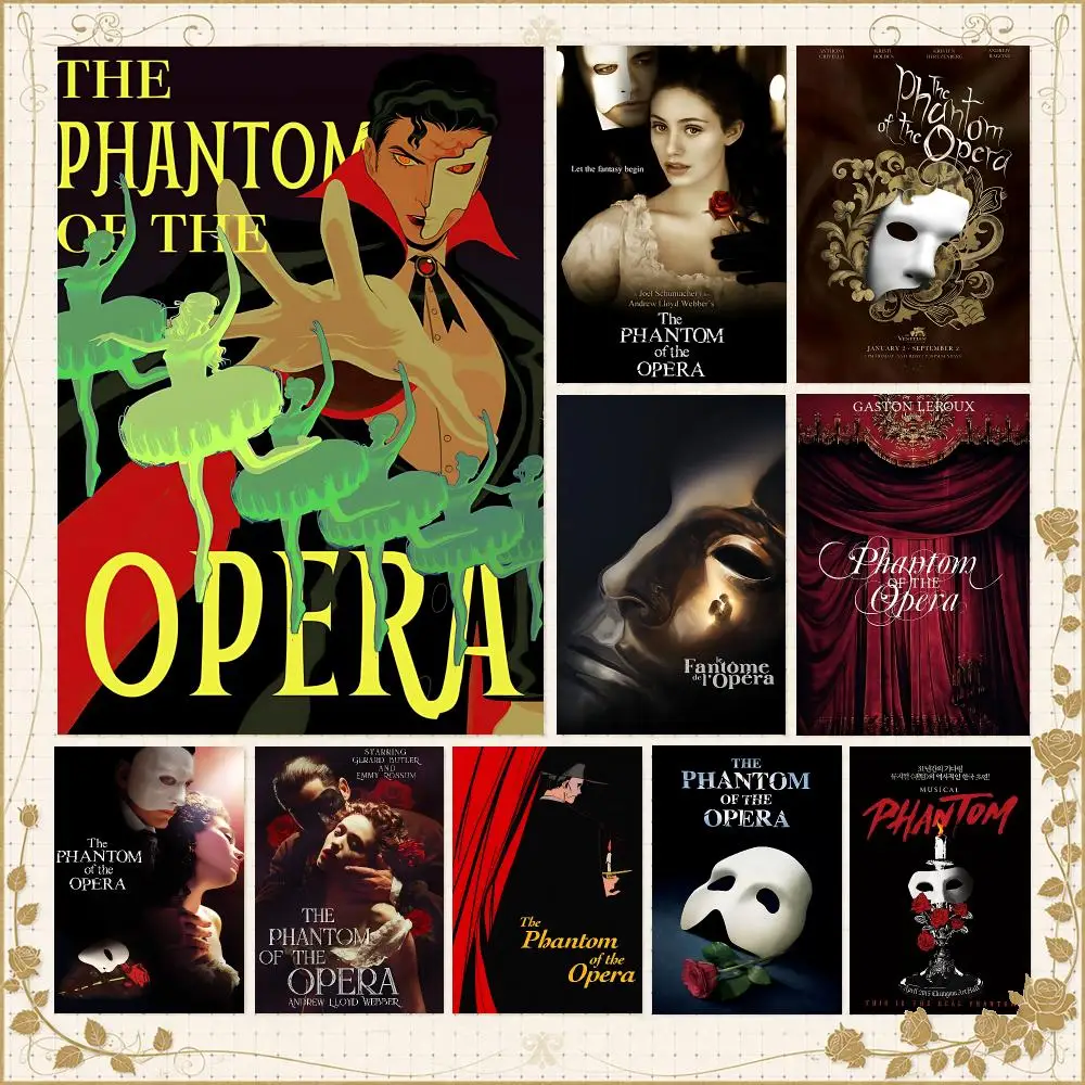 Musical T-The Phantom of the Opera Poster Wall Art Bedroom Living Room Dorm Bar Cafe Gym Studio Home Decor Gifts