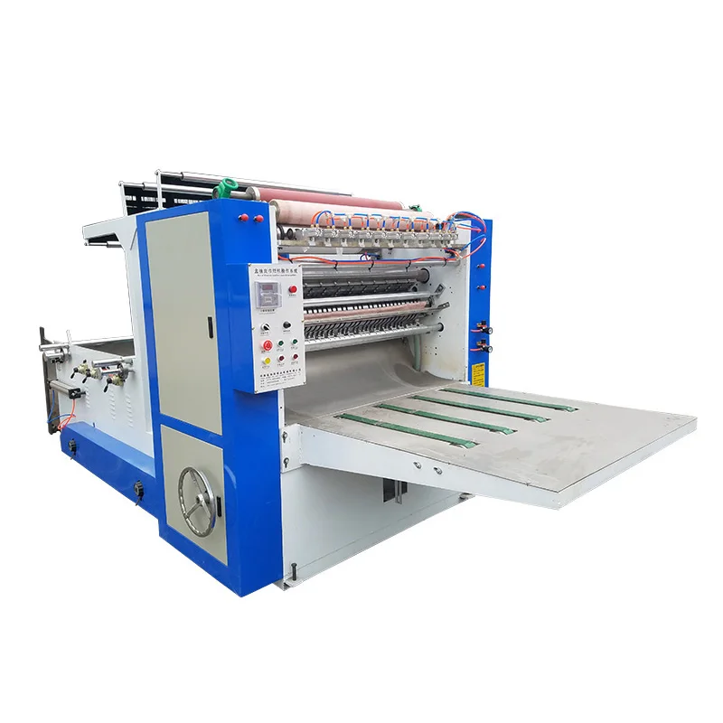 Commercial high-speed V-fold tissue production line machine with automatic counting and stacking capabilities