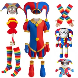 The Amazing Digital Circus Pomni Kid Cosplay Costume for Kid Girl Boy Halloween Princess 4PCS Siut Carnival Sets Girl Cartoon