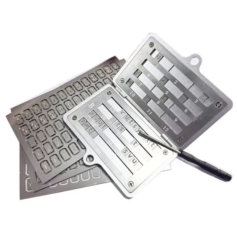 AEE2-Crypto Seed Phrase Backup,Stainless Steel Seed Phrase Storage With Lock Hole,24 Words Backup,For BIP39 Hardware Wallets