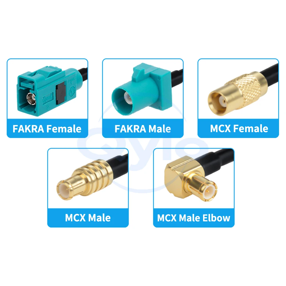 FAKRA-Z to MCX RF Adapter Cable RG174 Coaxial Extension Cable Universal Z-Type (1 pcs)