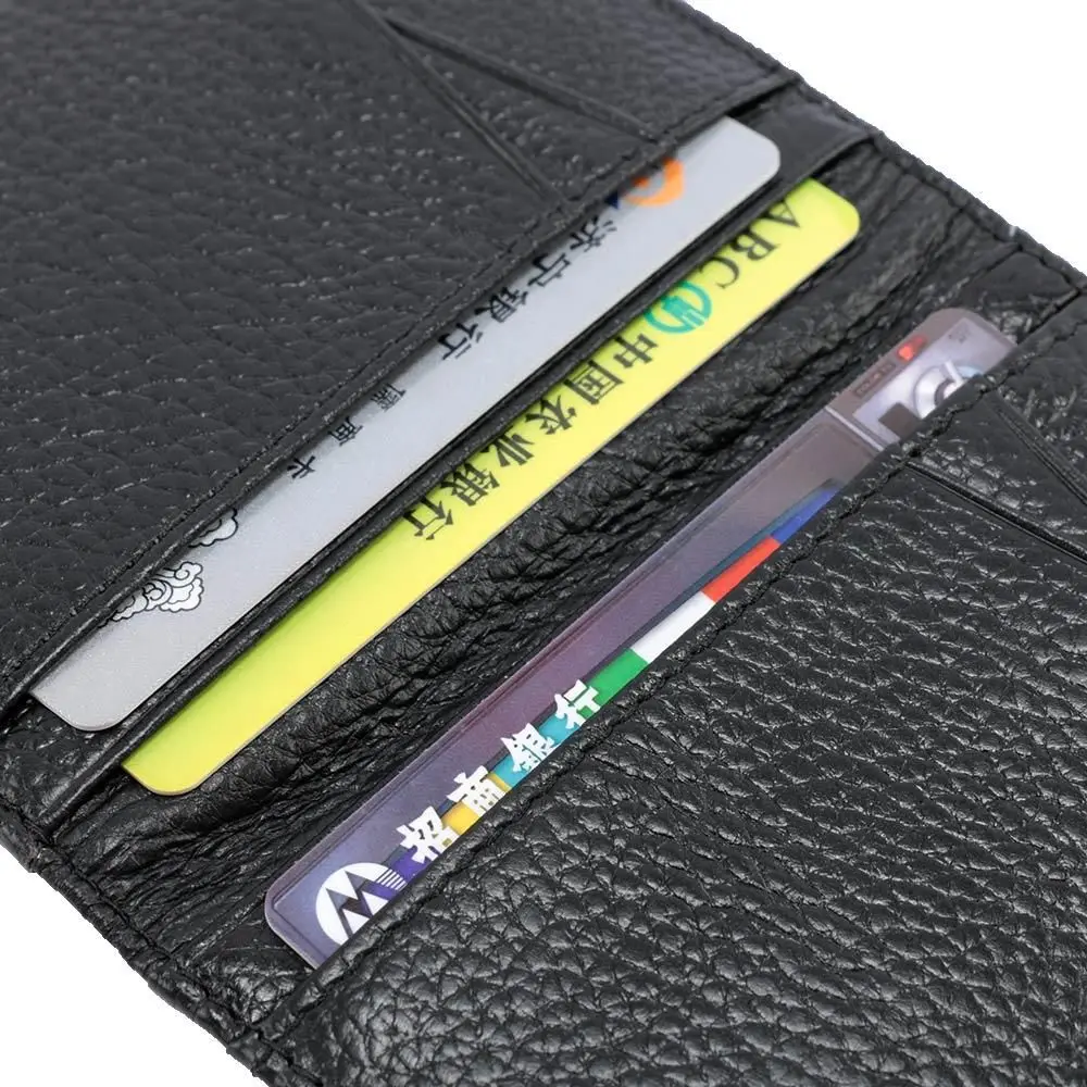 Bag Bifold Purse Small Business Wallet with 8 Card Slots Super Slim Men Wallet Genuine Leather Credit Card Holders