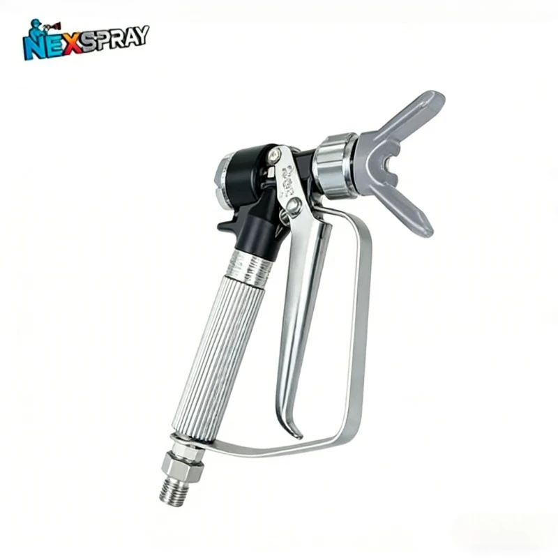 For 500Bar Spraying Paint Jobs XTR5 XTR6 XTR7 Airless Spray Gun Round Handle 4-Finger Trigger No Tip Protective Coatings