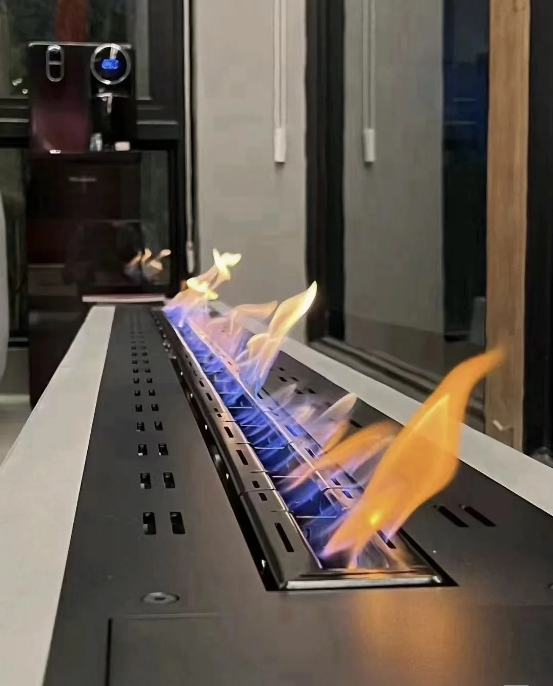 Intelligent Fireplace Modern Stainless Steel Insert For Indoor Installation Apartments Hotels