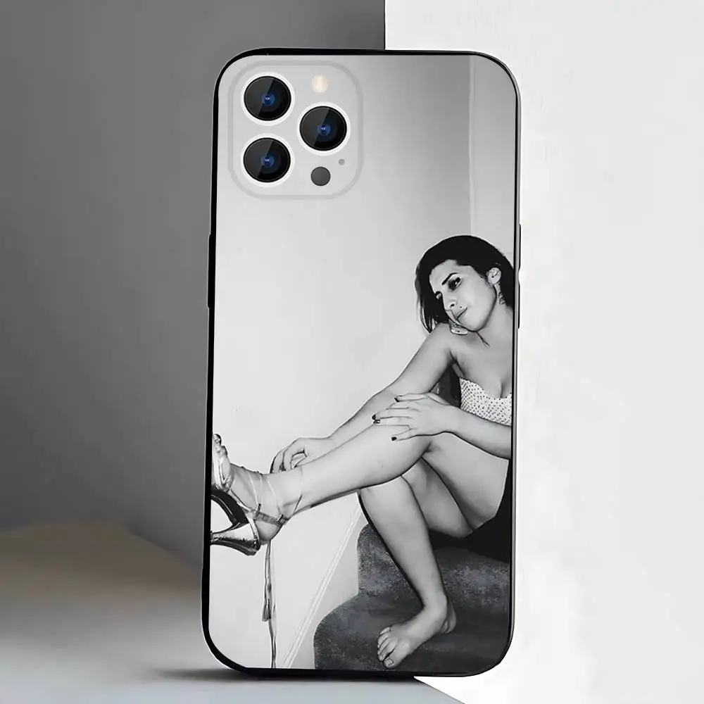 Custodia per telefono A-Amy Winehouse per iPhone 17,16,15,14,13,12,Pro,Max,Plus,E,SE4,Air,Mini Scatola morbida nera