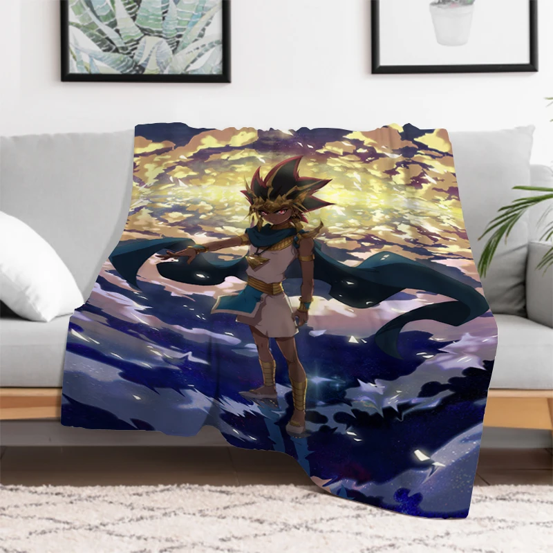 Yu-Gi-Oh Anime Blanket Sofa Blankets for Bed Furry Plush Bedspread the Knee Microfiber Bedding Throw & Throws Double Fluffy Soft