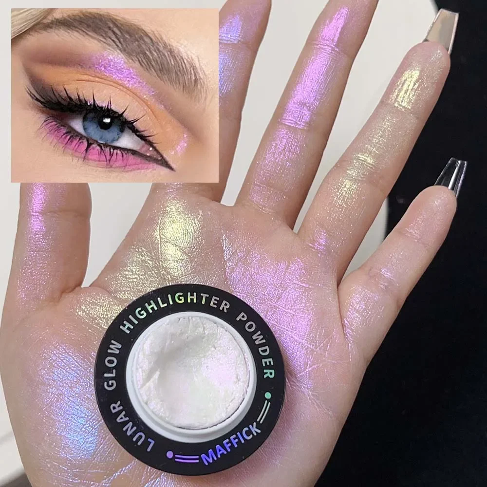 Shimmer rozświetlacz w proszku monochromatyczny Planet Contour Illuminator makijaż dla kobiet błyszczący przezroczysty puder o wysokim połysku rozjaśniający twarz