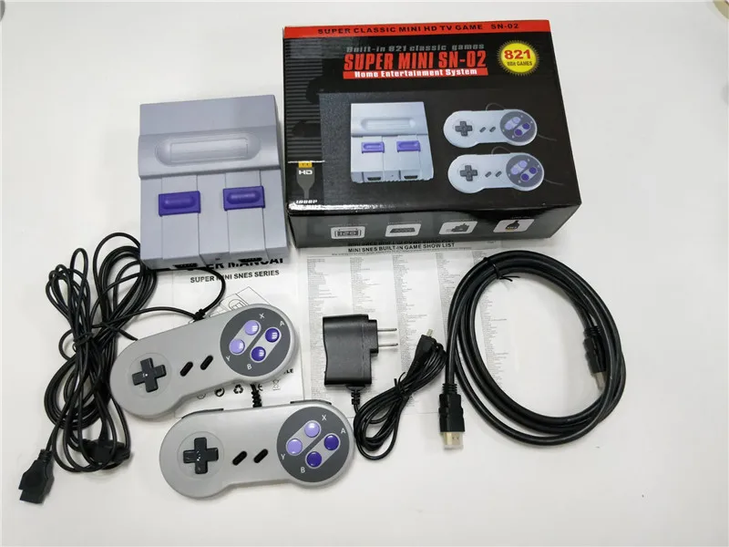 NEW Mini HD HDMI TV Video Game Console Handheld Retro Family Game Console Built-In 821 Classic for games Dual gamepad PAL&NTSC