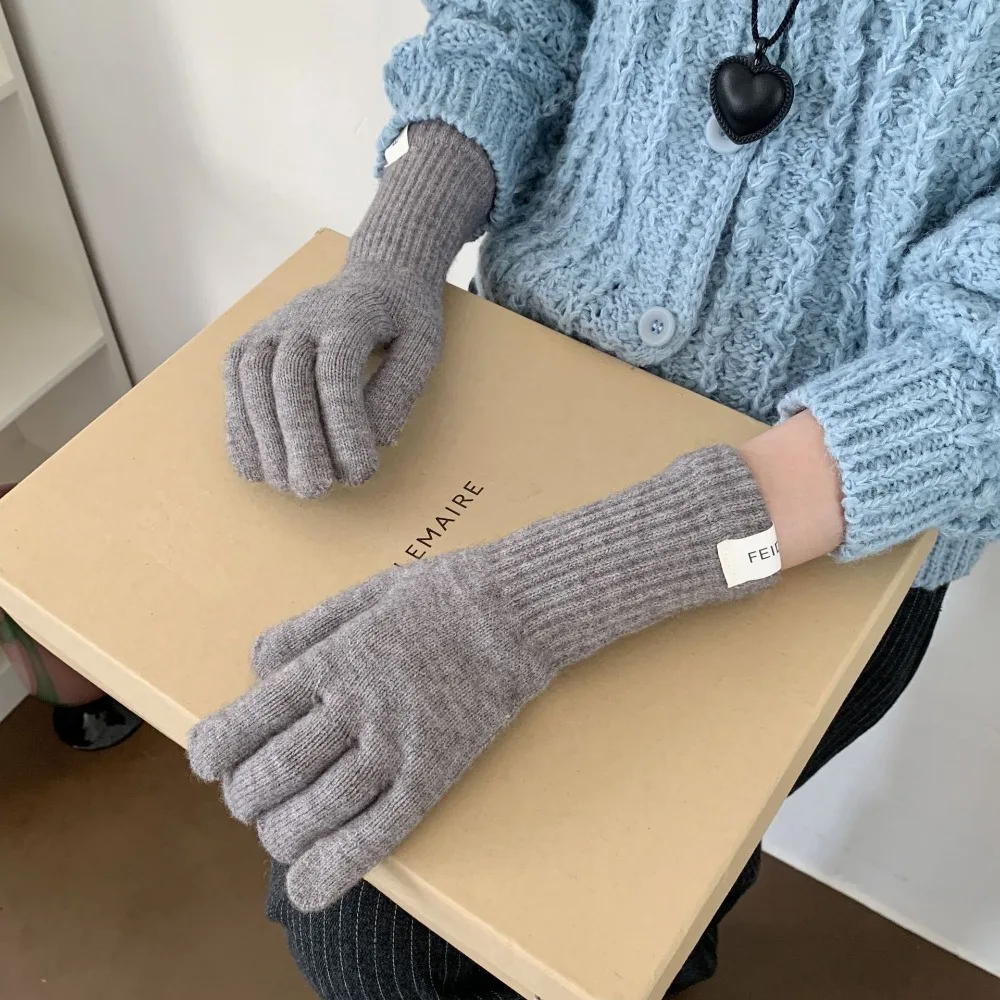 Full Finger Women Winter Warm Gloves Candy Colors Protection From Cold Warm Riding Gloves Elasticity Windproof