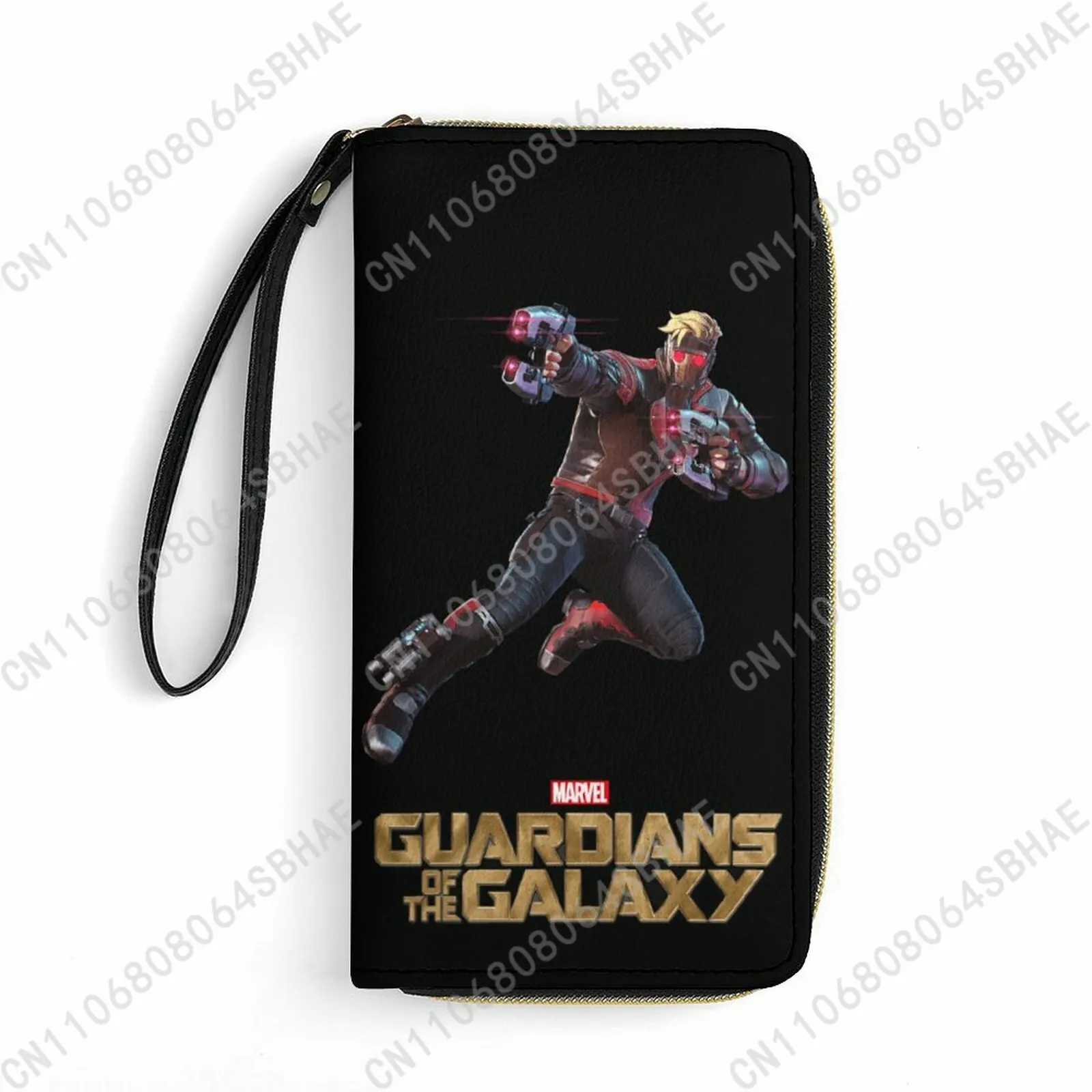 

Marvel Star Lord Custom PU Leather Wallet Rope Handle Small Portable Card Holder Men Women Purse Gift Friend Parents Cosplay