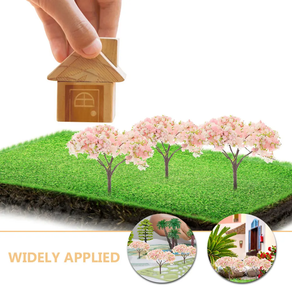 10 قطعة أشجار زهر الكرز المصغرة نابض بالحياة ديوراما طاولة الرمل المشهد ديكور المشهد الصغير تحسينات المشهد نموذج شجرة #5